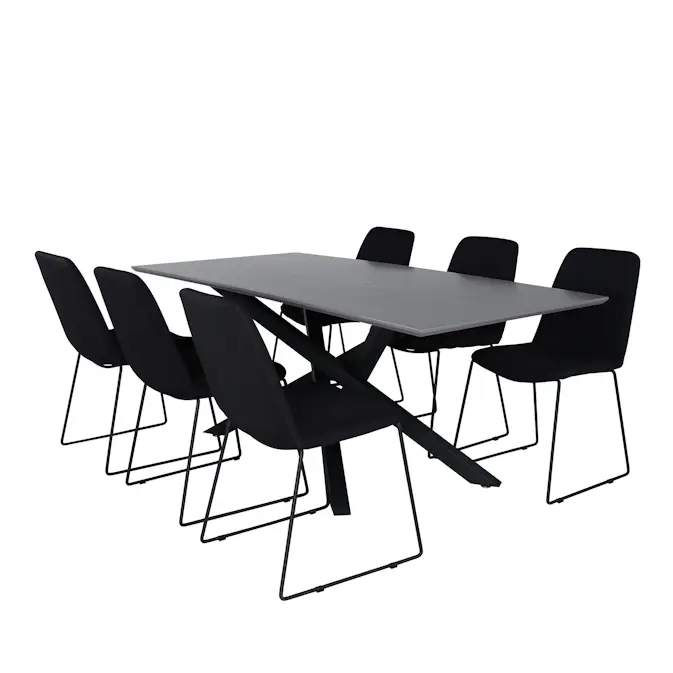 Spisegruppe Venture Home Piata med 6 Muscot Stoler