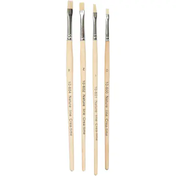 Pensler Creativ Company Natur Line Nr 00-1-2-4 Korte Skaft 4 Stk/1 Pk