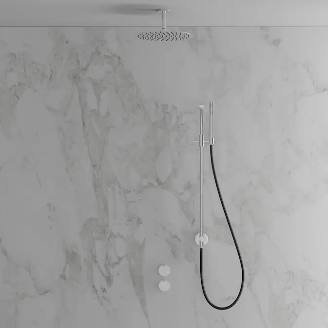 Takduschset Scandtap Steel Harmonized 5Y för Inbyggnad