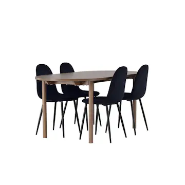 Spisegruppe Venture Home Andy Ø120 cm med 4st Polar Spisestoler