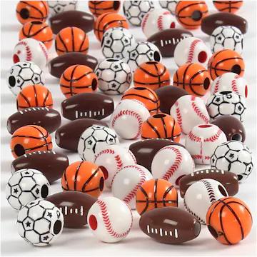 Sportperler Creativ Company Ass Farger Str 11-15 mm Hullstr 3-4 mm 45 g/1 Pk
