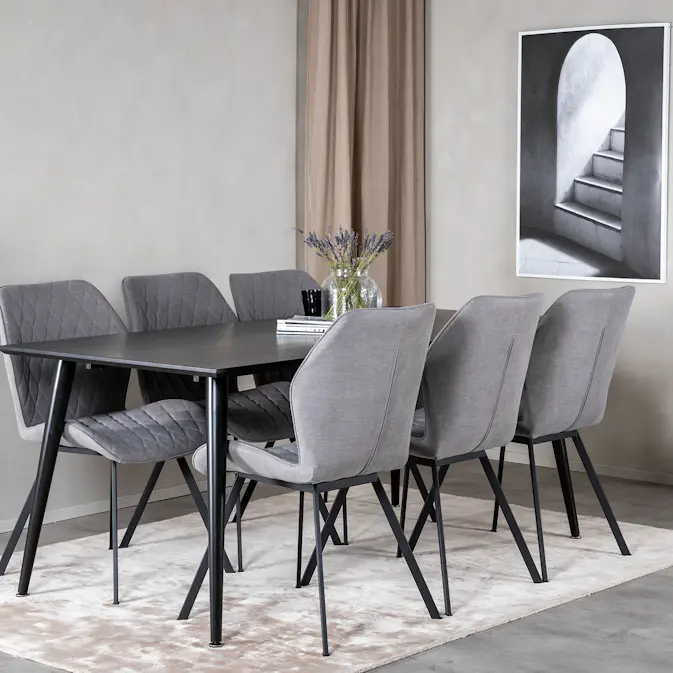 Spisegruppe Venture Home Dipp med 6 Gemma Stoler
