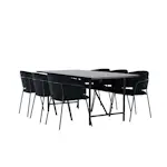 Spisegruppe Venture Home Astrid med 6 Selma Stoler
