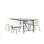 Spisegruppe Venture Home Astrid med 6 Edina Stoler