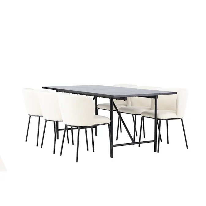 Spisegruppe Venture Home Astrid med 6 Edina Stoler