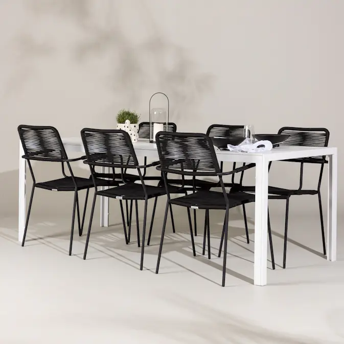 Hagegruppe Venture Home Break med 6 Lindos Lenestoler