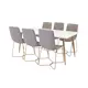 Spisegruppe Venture Home Polar med 6stk X Stoler