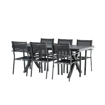 Spisegruppe Venture Home Garcia Bord med 6 Copacabana Stoler