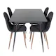 Spisegruppe Venture Home Silvia med Innleggsplate og 4 Pobbie Stoler