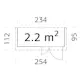 Redskapsbod Palmako Leif 2,2 m2