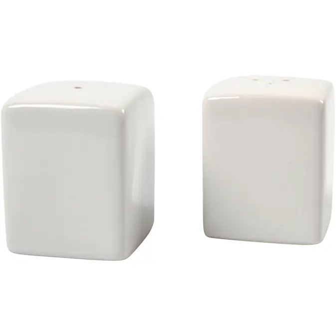 Salt og Peppersett Creativ Company Str 5x5 cm Blank 6 Sett / 1 Pk