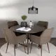 Spisegruppe Venture Home Kaseidon Ø100 cm med 4 stk Tomorrow Stoler