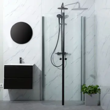 Dusjhjørne Bathlife Mitt Svart