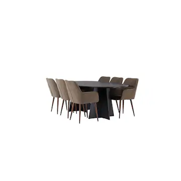 Spisegruppe Venture Home Bootcut med 6 stk Tomorrow Stoler