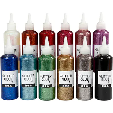 Glitterlim Creativ Company Ass Farger 12 stk/1 Pk