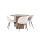 Spisegruppe Venture Home Olivia Ø110 med 4 stk Velvet Stoler