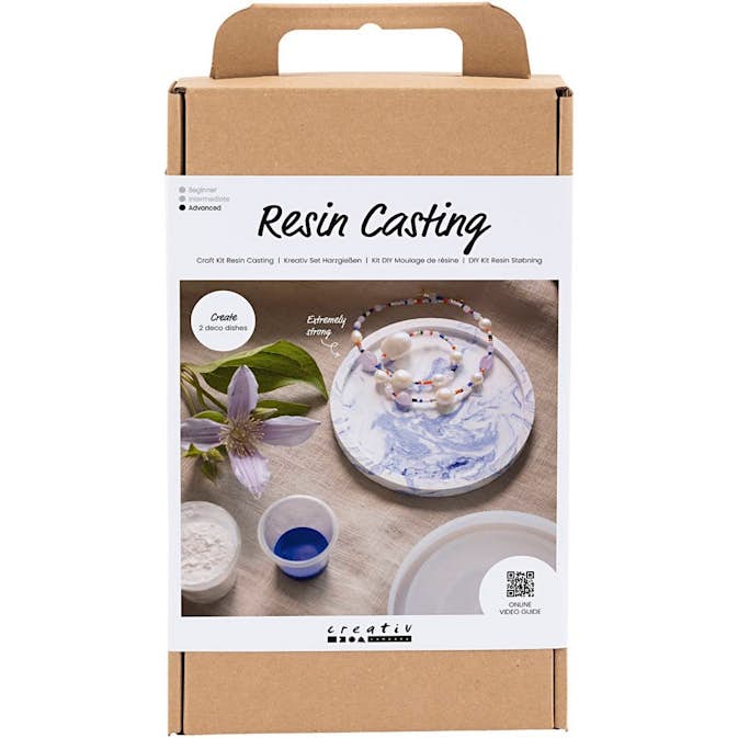 Hobbysett Creativ Company DIY Kit Resin Støping Rundt Brett med Marmorering