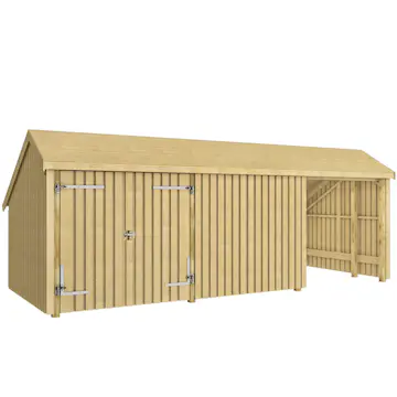Multibod PLUS 3 Moduler Dobbeltdør Ubehandlet 15,5 m2