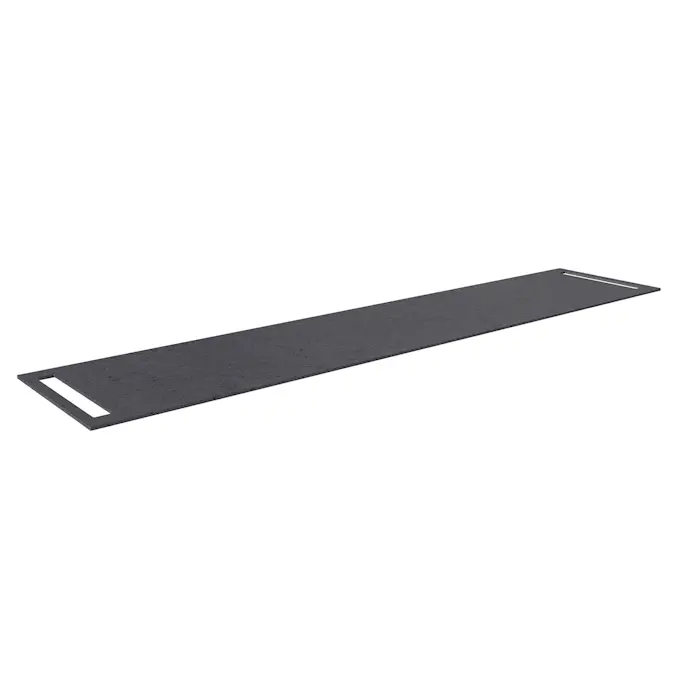 Benkeplate Korsbakken med Håndkleholder Begge Sider