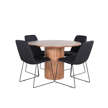 Spisegruppe Venture Home med Bianca Spisebord og 4 Muscot Spisestoler