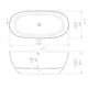 Badkar Bathlife Vila Gjutmarmor 1600 Vit