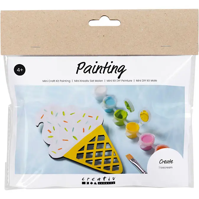 Hobbysett Creativ Company Mini DIY Kit Maling Iskrem-kremmerhus