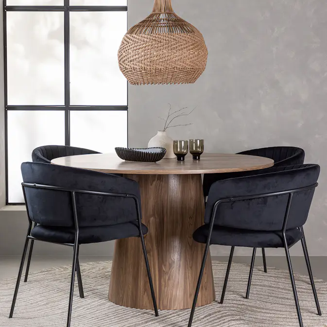 Spisegruppe Venture Home Lanzo med 4 Selma Stoler
