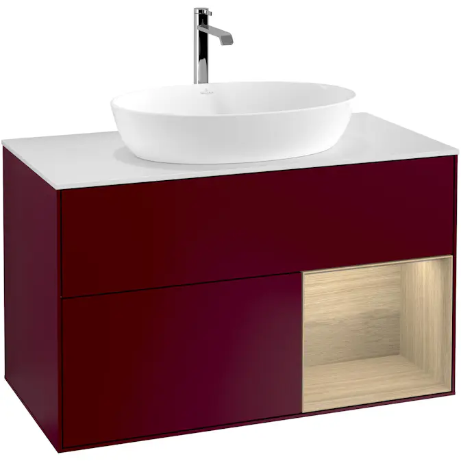 Tvättställsskåp Villeroy & Boch Finion med 2 Lådor Hylla och Bänkskiva för Fristående Tvättställ från Artis & Collaro