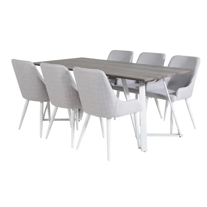 Spisegruppe Venture Home Madde med 6 Plake Stoler