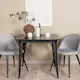 Spisegruppe Venture Home Tempe med 2 Velvet Stoler