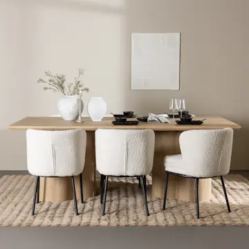 Spisegruppe Venture Home Olivia 210 med 6 stk Agnes Stoler