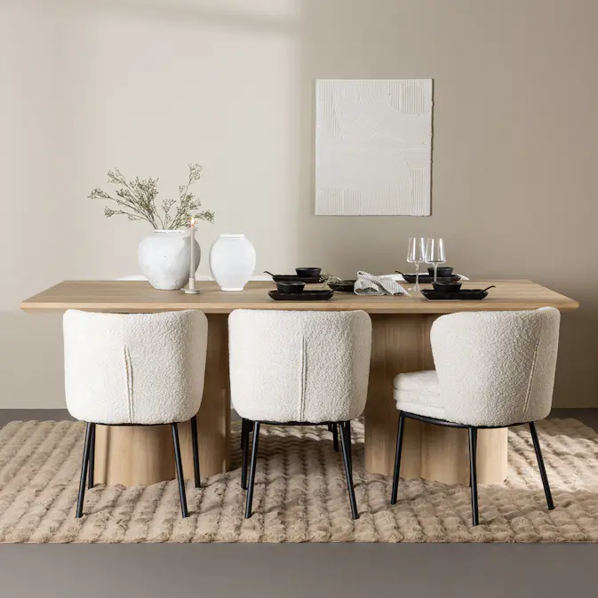 Spisegruppe Venture Home Olivia 210 med 6 stk Agnes Stoler
