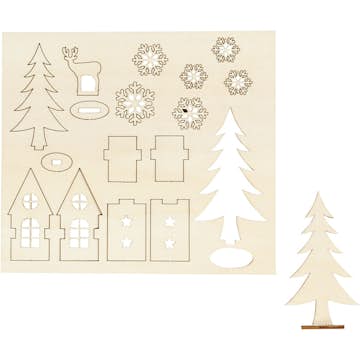 Trefigurer Creativ Company Sett-sammen-selv Hus Tre Rådyr 1 Pk