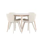 Spisegruppe Venture Home Flora Ø120 cm med 4st Lilja Spisestoler