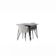 Spisegruppe Venture Home Tempe med 2 Velvet Stoler