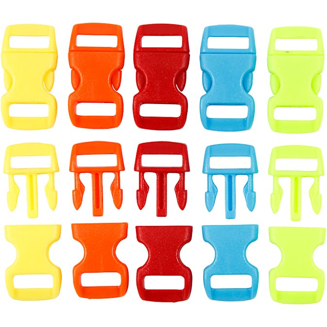 Klikklås Creativ Company 29x15 mm Hullstr 3x11 Ass Farger 100 stk/1 Pk