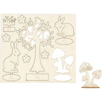 Figurer Creativ Company Sett-Sammen-Selv Trefigurer 17 cm 1 Pk