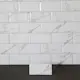 Kakel Arredo Carrara Metro Biselado Vit 10x20 cm