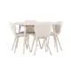 Spisegruppe Venture Home Flora Ø120 cm med 4st Lilja Spisestoler