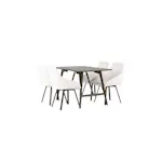 Spisegruppe Venture Home Kaseidon med 4 stk Rosie Stoler