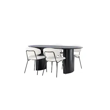 Spisegruppe Venture Home Isolde med 4 stk Chico Stoler