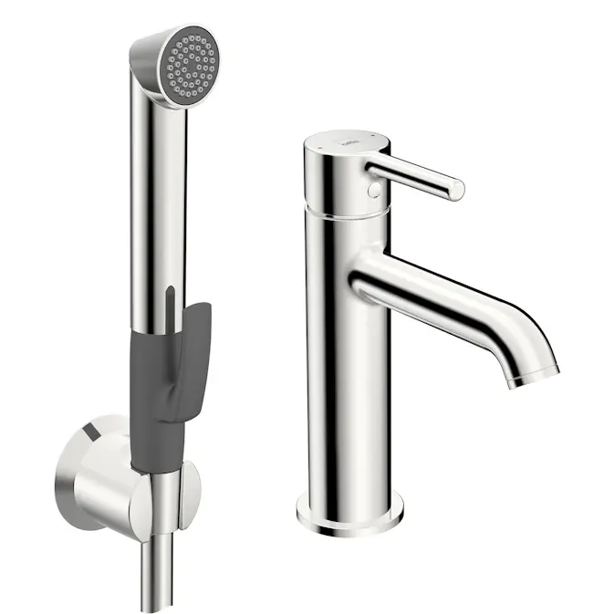 Tvättställsblandare Oras Optima Style 2606FH med Självstängande Handdusch