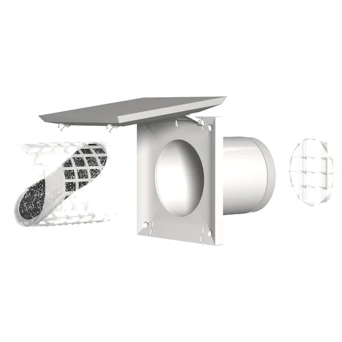 Veggventil Fresh TL100D Energy Innvendig del