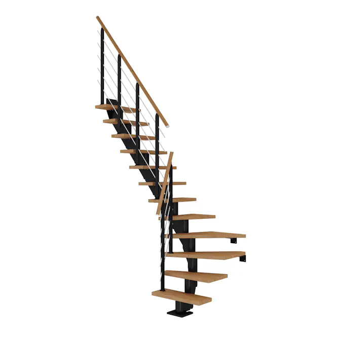 Plassbesparende Trapp Dolle Frankfurt Eik Oljet 1/4-Sving Design
