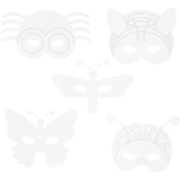 Insektsmasker Creativ Company Hvit 16 stk/1 Pk