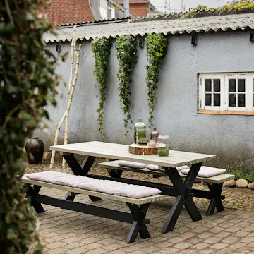 Hagemøbel PLUS Gruppe Nostalgi Svart/Gråbrun