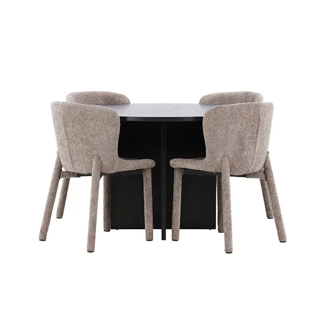 Spisegruppe Venture Home Strada Ø120 cm med 4st Astoria Spisestoler