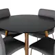 Spisegruppe Venture Home Plaza Ø100 cm med 4st Mace Spisestoler