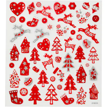 Klistremerker Creativ Company Jul 15x16,5 cm