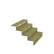 Terrassetrapp PLUS Stål/Tre Trinndybde 25 cm B120